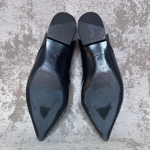 3.1 Phillip Lim Nancy Oxford Flats in Black Patent - Picture 8 of 9